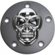 3D Skull Derby Cover 99-18 Big Twin nero contrast