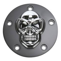 3D Skull Derby Cover 99-18 Big Twin nero contrast