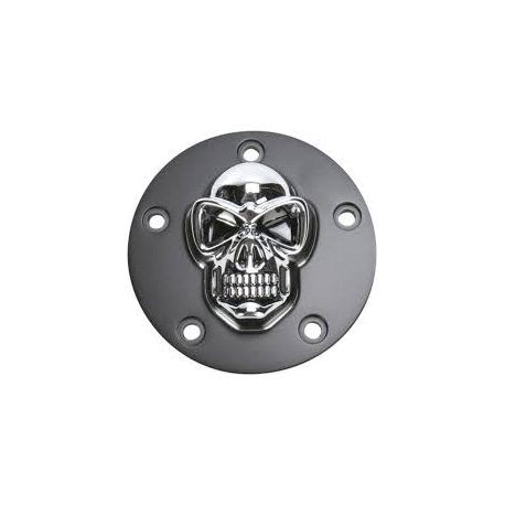 3D Skull Derby Cover 99-18 Big Twin nero contrast